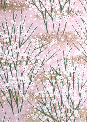 
Grass and White Flowers
on pink