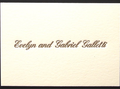 Letterpressed on Lettra  card