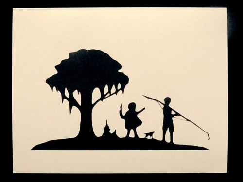 
Silhouette by Carew Rice, 
folded note card