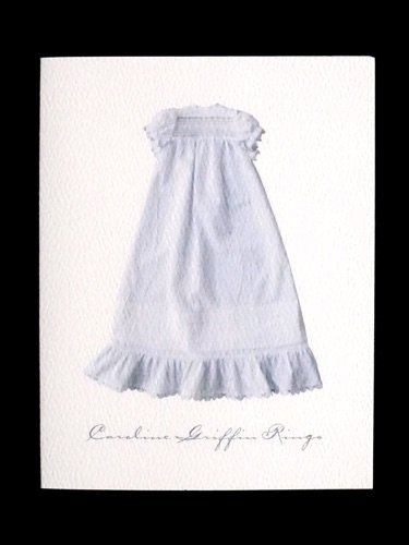 Heirloom Christening Gown
folded note card