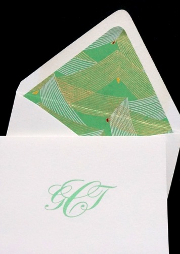 
Luxe folded note card
Chiogami envelope lining 